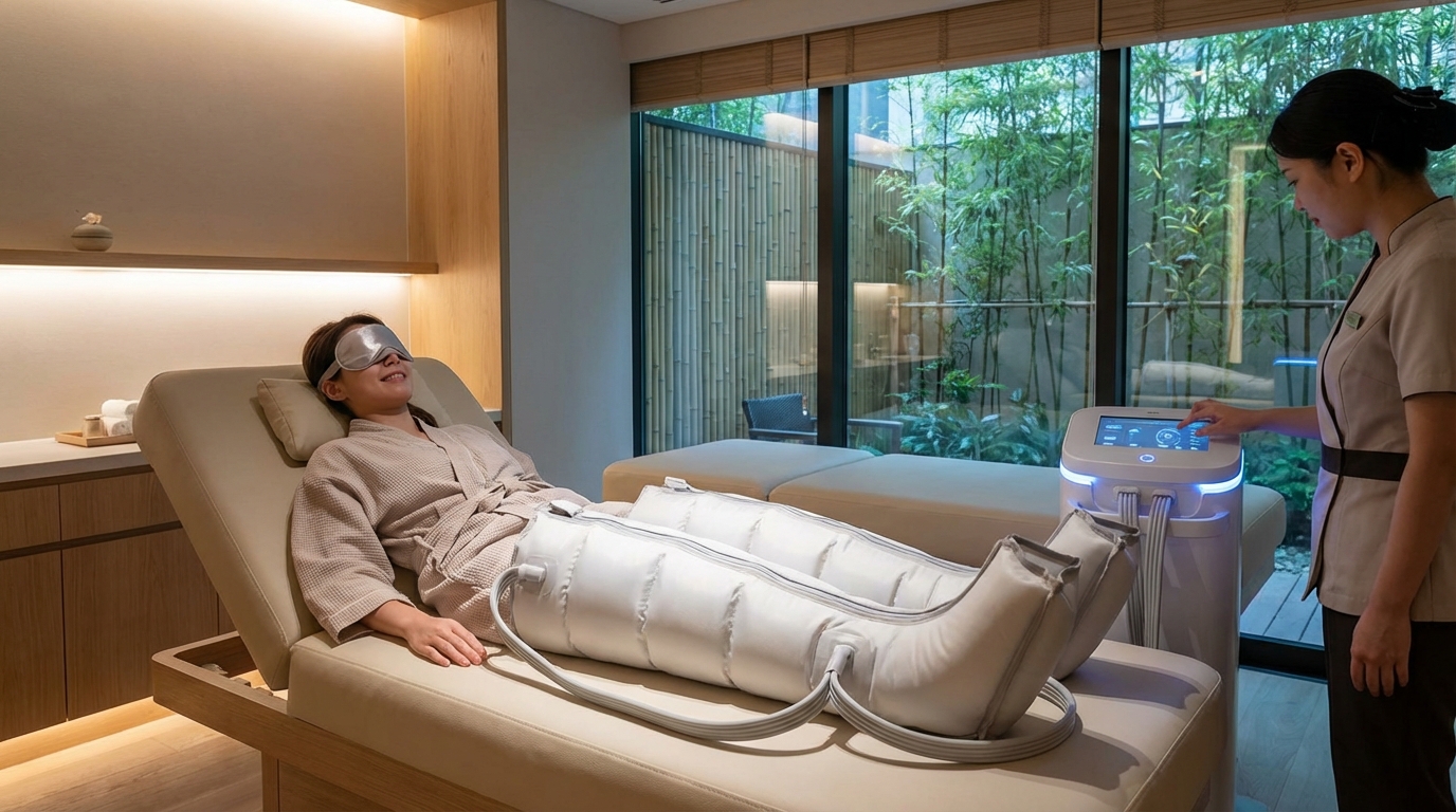 découvrez comment la pressothérapie peut améliorer votre bien-être en stimulant la circulation sanguine et lymphatique pour une sensation de légèreté et de détente optimale.